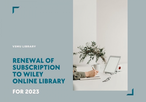 Renewal of subscription to Wiley for 2023