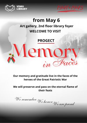 The project &quot;Memory in Faces&quot; in the Library Art Gallery since May 6